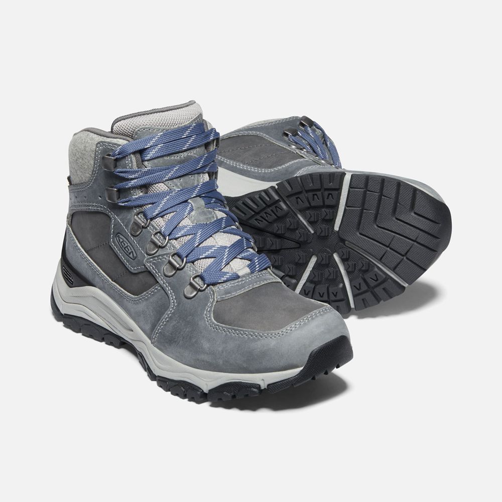 Botas de Seguridad Keen Mexico Grises - Mujer Innate Cuero Waterproof - OY0629317